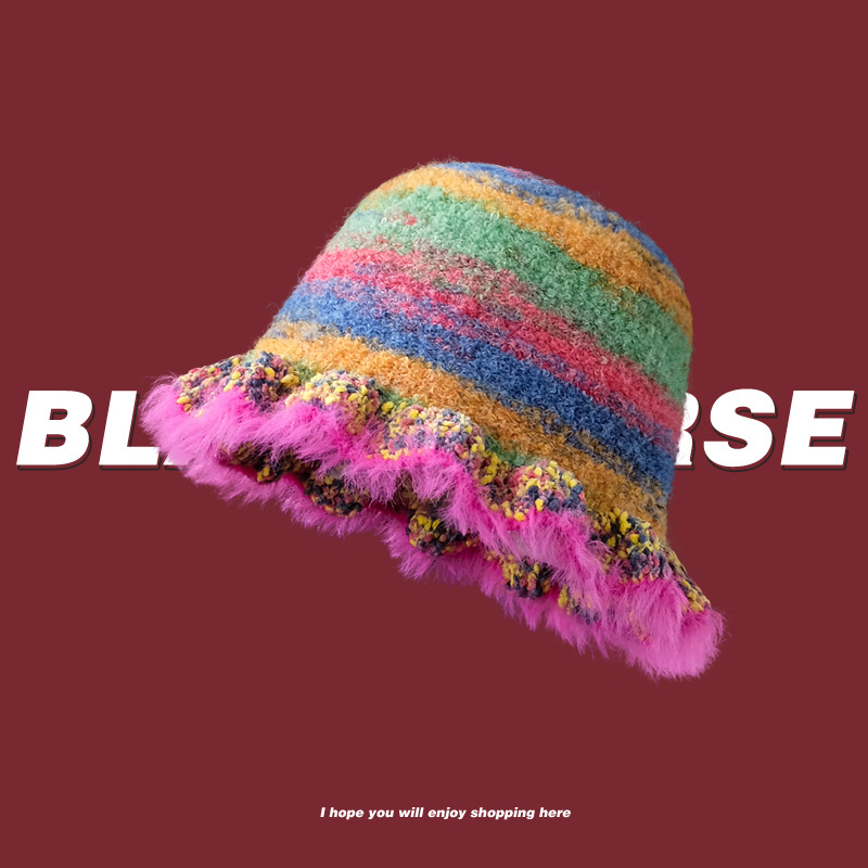 Cappello da pescatore nuovo per autunno e inverno, carino, colore misto, in maglia di lana calda e intrecciata_voghion.com