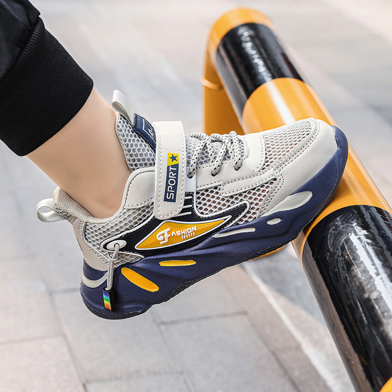 Zapatos infantiles para niños zapatos de verano de malla única transpirable para niños grandes zapatos de malla de primavera y otoño zapatos deportivos de malla para niños