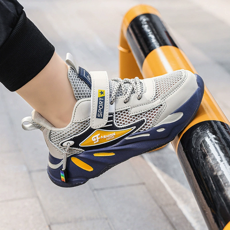 Детская обувь для мальчиков обувь летняя одиночная сеть дышащая