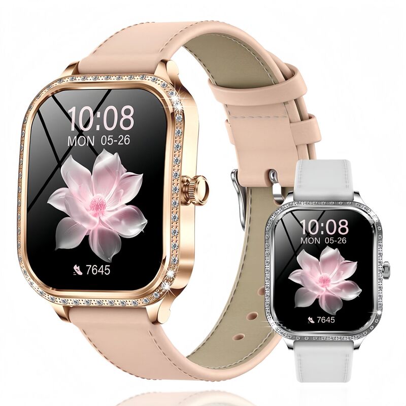 Cross-Border Mk88 Smart Watch 1.75inch Curved Screen Diamond-Encrusted Bluetooth Call Health Monitoring Waterproof Women's Watch
