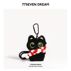 新品黒猫ぬいぐるみぬいぐるみストラップ可爱い猫ちゃんバッグチャームカップルプレゼントins学生プレゼント