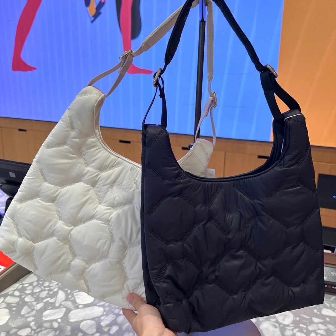 Lulu Autumn and Winter Quiltyplessures Shoulder Underarm Bag 5L and 14L Quilted Tote Bag with Large Capacity