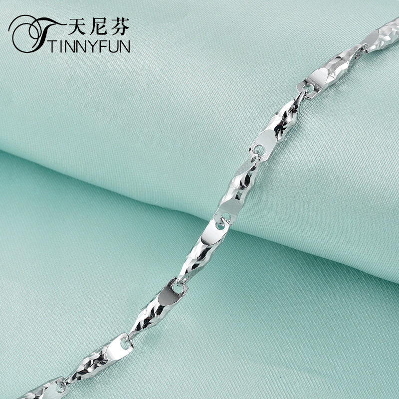 Nuevo collar de moda minimalista transfronterizo japonés y coreano s925 plata pulida 3.5 collar de semillas de melón D