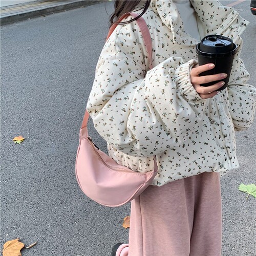 Cross-border foreign trade nylon dumpling bag women's bag ultra-lightweight  fashion cross-body bag underarm simple shoulder canvas bag