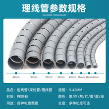 電腦電線新型包線管1米網線保護套防咬理線器固定束線管廠家批發