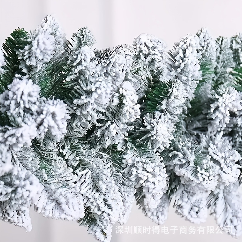 Shushidex 2025 新しいクロスボーダー TEMU クリスマス植毛籐スプレー白 DIY 装飾暖炉中庭ドアペンダント|undefined