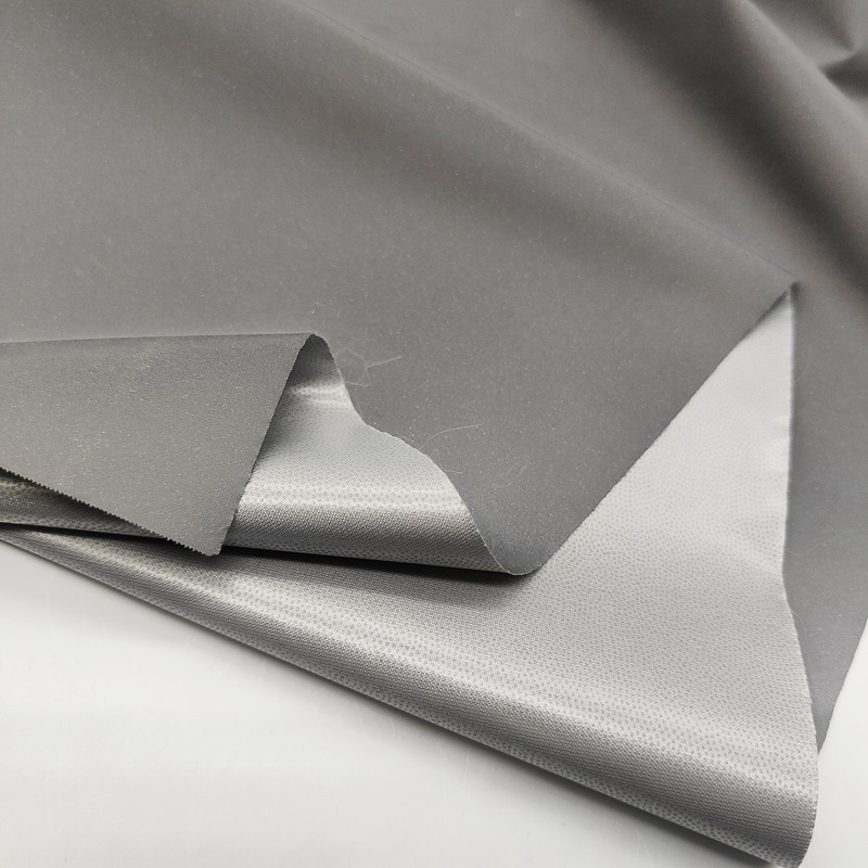 供应高亮反光布复合TPU面料防水包罩套雨衣服装柔软防水反光布PU