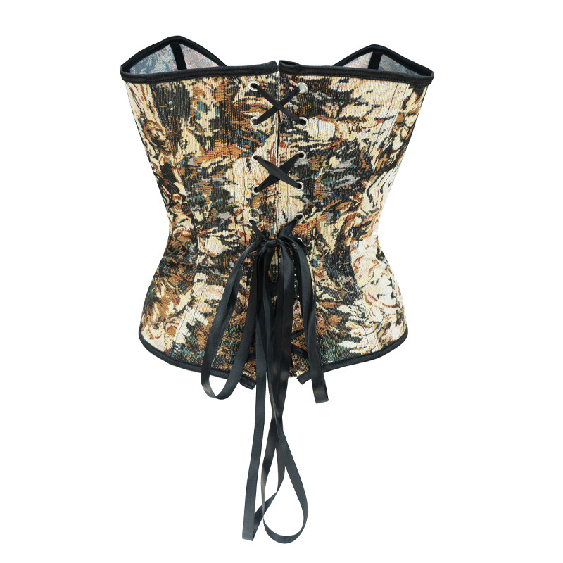 Nuevo estilo café pétalos pintados corte cinturón de cuerpo de belleza cuerpo de soporte de pecho ropa de cuerpo Aliexpress productos transfronterizos