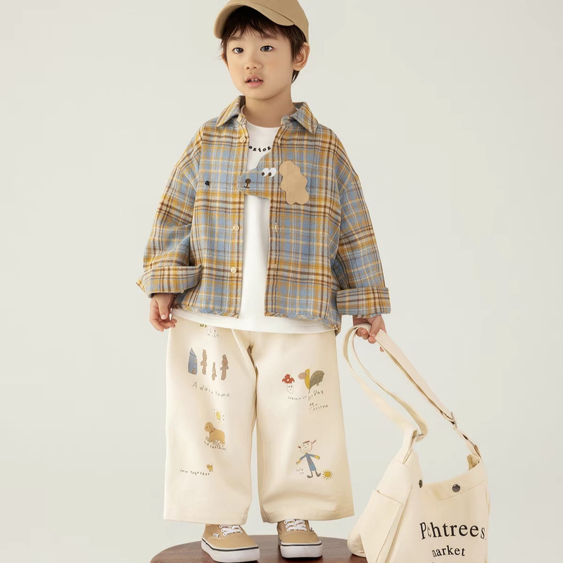 Children's Shirts 2026 Spring and Autumn Season Boys' and Girls' Baby Shirts Stylish Shirts for Young Children Early Autumn Children's Shirts 2026 Spring and Autumn Season Boys' and Girls' Baby Shirts Stylish Shirts for Young Children Early Autumn