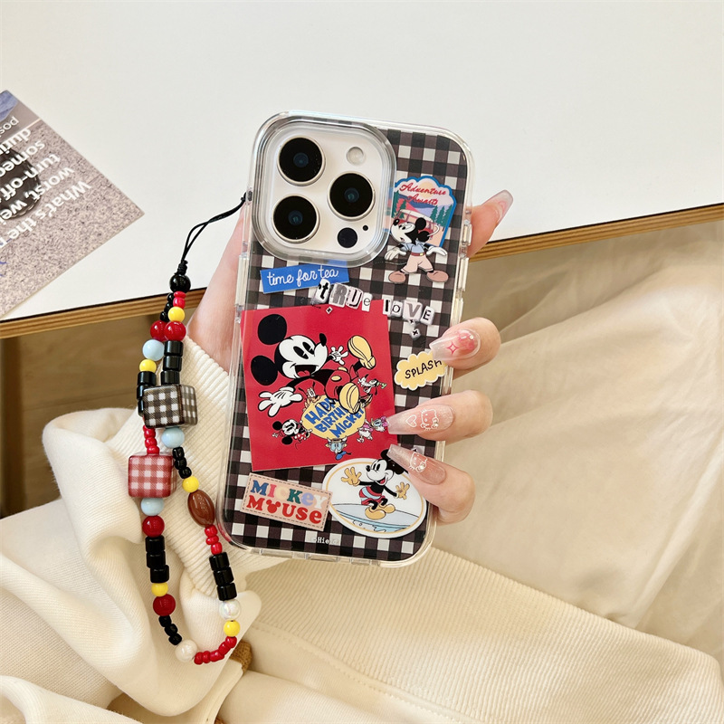 Patrón de estilo de película Mickey para iphone16ProMax cadena 15 funda para teléfono 13 Apple 14 diagonal 15PM