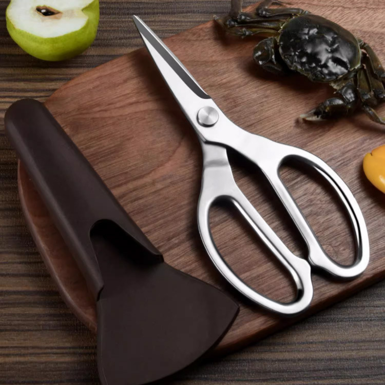 tijeras de cocina de acero inoxidable tijeras de hueso de pollo de alta dureza para matar pescado asado tijeras comestibles multifuncionales tijeras de hueso poderosas tijeras
