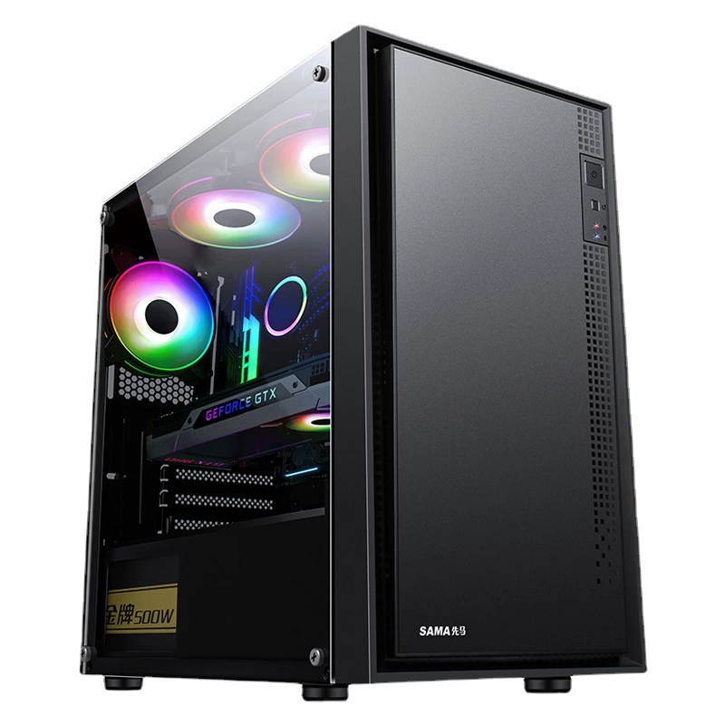 Подходит для корпуса Sama (SAMA) Pingtou M2, компьютерный корпус MATX с боковой стеклянной панелью/отделением