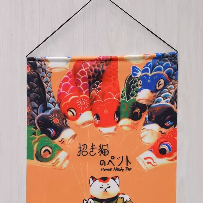 日式挂旗炫酷动漫人物挂画广告吊幔展示用横幅吊旗卡通挂画日式挂