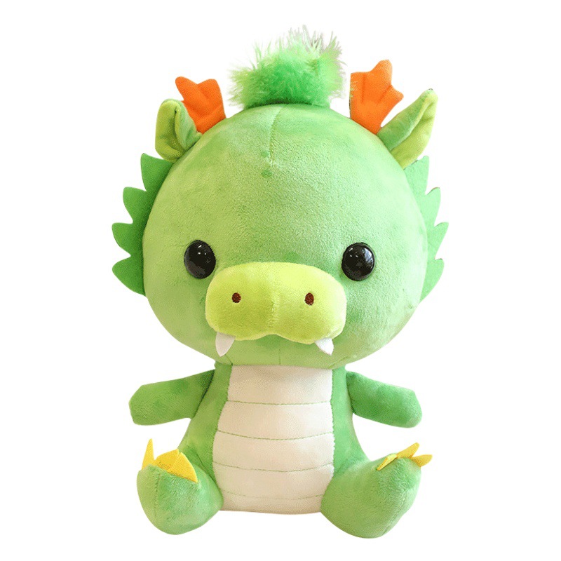 Bobbi oso suave lindo dragón año Zodiaco sentado pequeño dragón azul muñeca de peluche muñeca almohada muñeca transfronteriza máquina de agarre muñeca