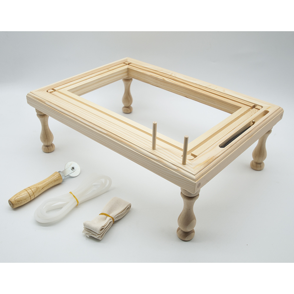 小号法绣缝纫刺绣桌面绣架棚绣架十字绣绣架钩针刺绣正反面木架