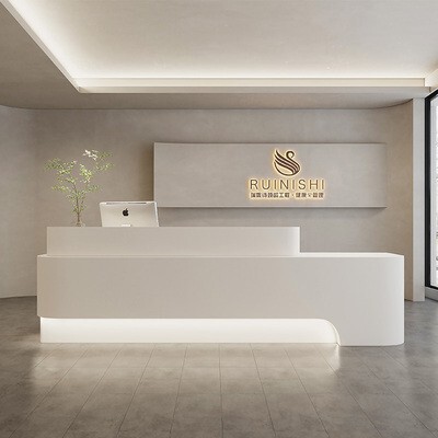 Simple Beauty Salon Lacquered Cash Register Counter, Clothing Store, Yoga Studio, Curved Bar Table, Modern Company Front Desk, Cross-Border Simple Beauty Salon Lacquered Cash Register Counter, Clothing Store, Yoga Studio, Curved Bar Table, Modern Company Front Desk, Cross-Border