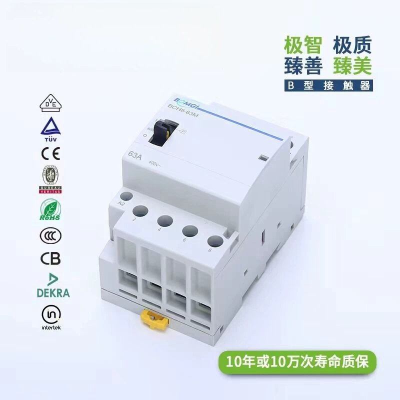 Модульный контактор низкого напряжения 63А 4П с ручной функцией 40А 4НО/4НЗ Контактор переменного тока