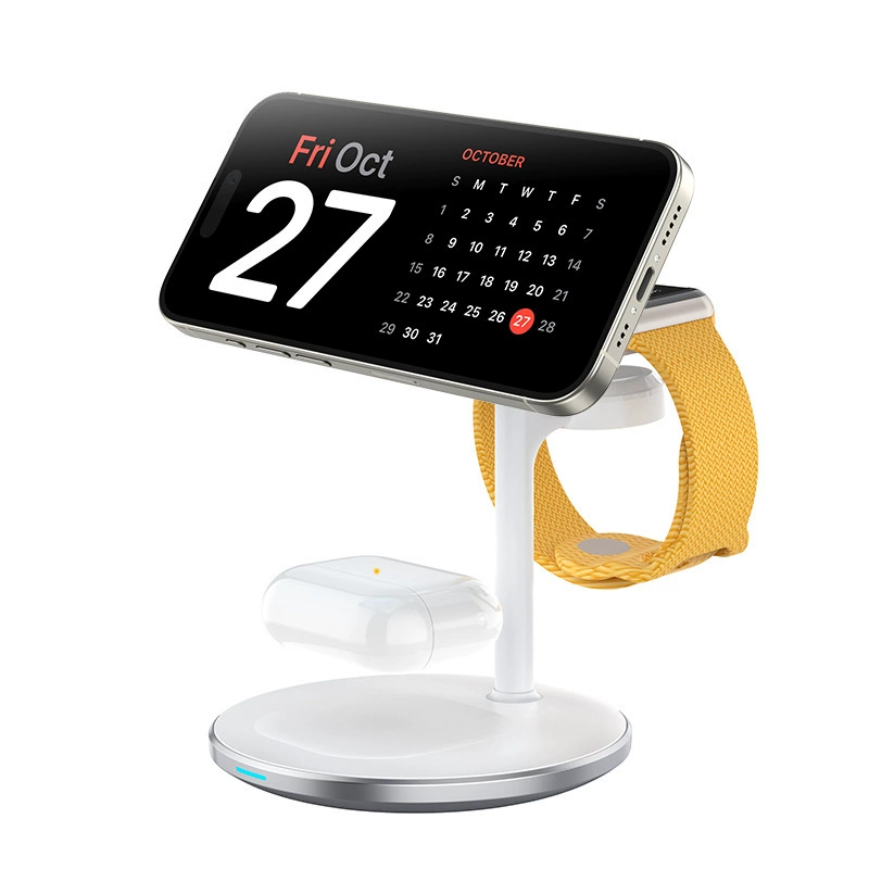 Amazon взрывает Magsafe15 W обновленная версия три в одном магнитное беспроводное зарядное устройство для мобильного телефона Наушники