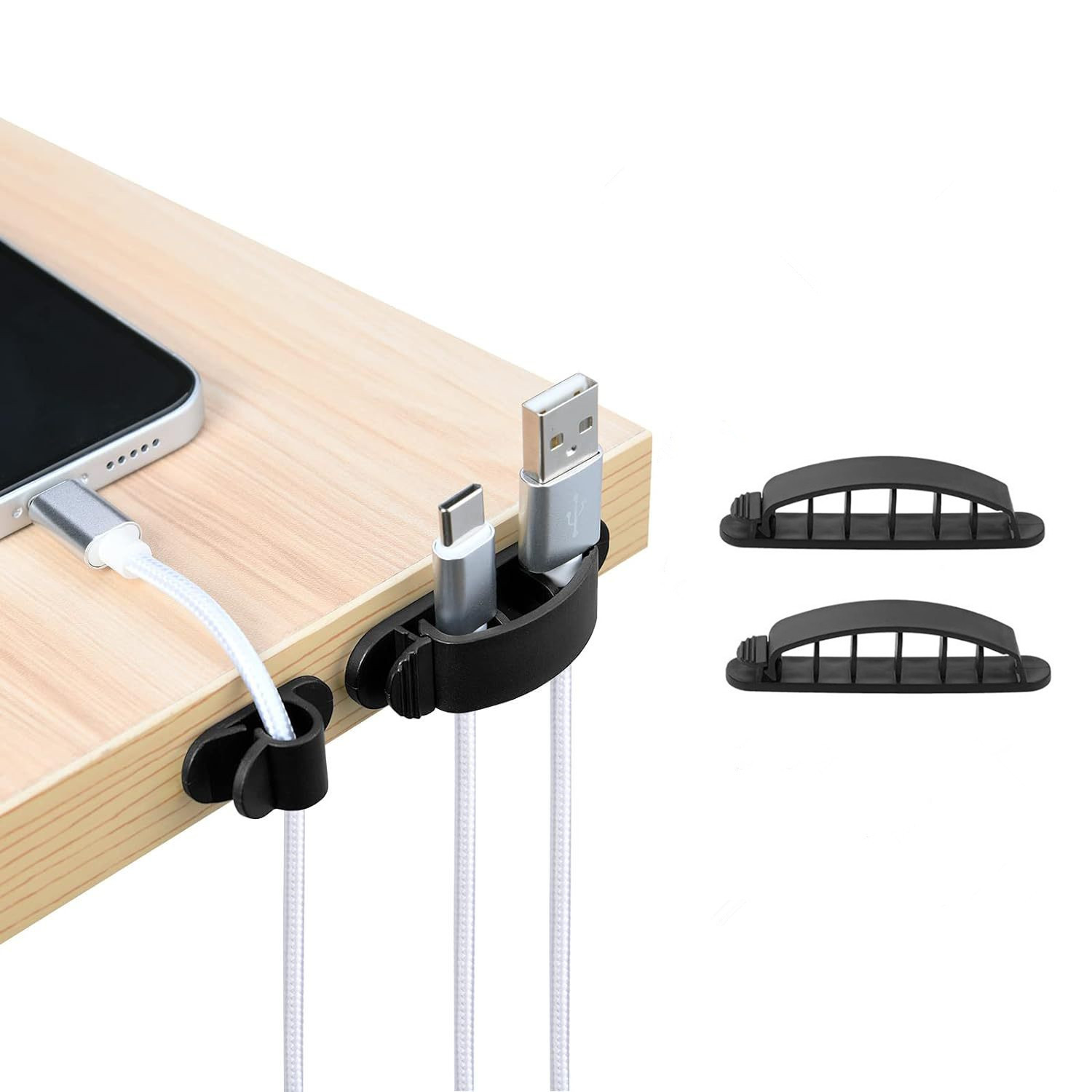 供应多功能一孔三孔六孔理线器套装电源线整理固线器线夹线卡线扣