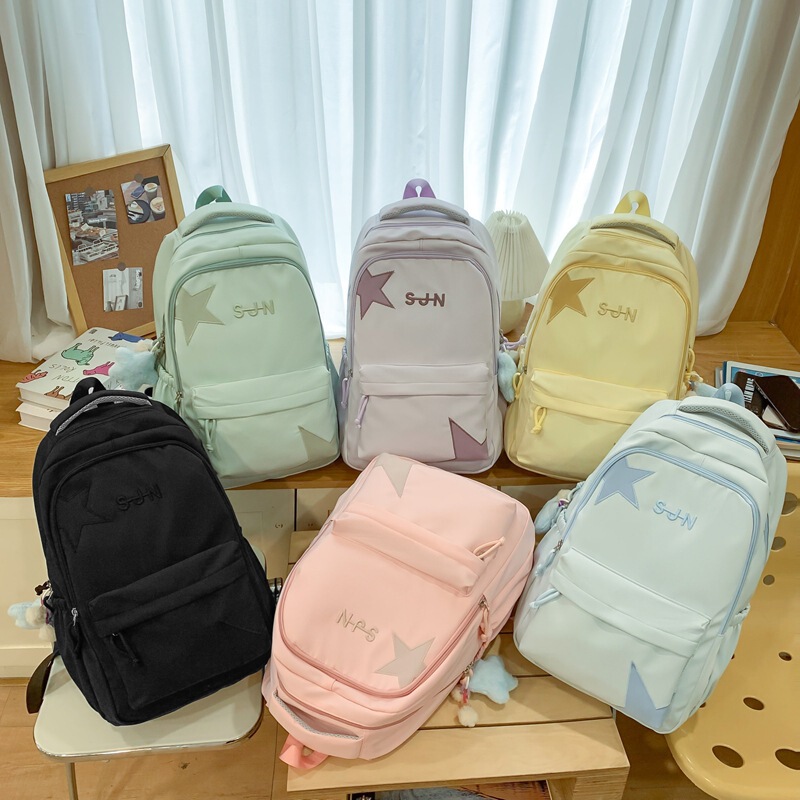 学生向けクロスボーダーダブルバックパックインハイレベル韓国通勤コントラストカラー多層中学生旅行外国貿易バックパック|undefined