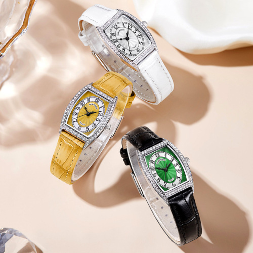 Makewafei Brand Fashion Trend Wine Barrel Watch with Diamond Studded Ladies Quartz Watch Wholesale