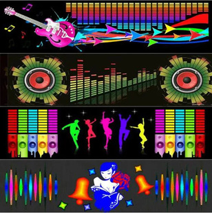 Foreign Trade Car Decoration Logo Luminous Car Sticker Music Rhythm Light Voice-Controlled Atmosphere El Cold Light Smart Luminous Car Sticker