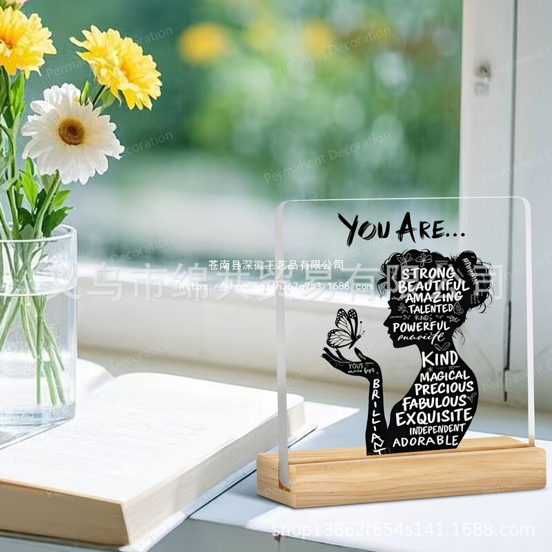 Inspirational acrylic decoration, you are a lovely butterfly, a desktop ornament that is very suitable for home and office decoration Inspirational acrylic decoration, you are a lovely butterfly, a desktop ornament that is very suitable for home and office decoration