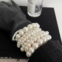 B 74547 Pearl beaded elastic bracelet �����㴮�鵯������