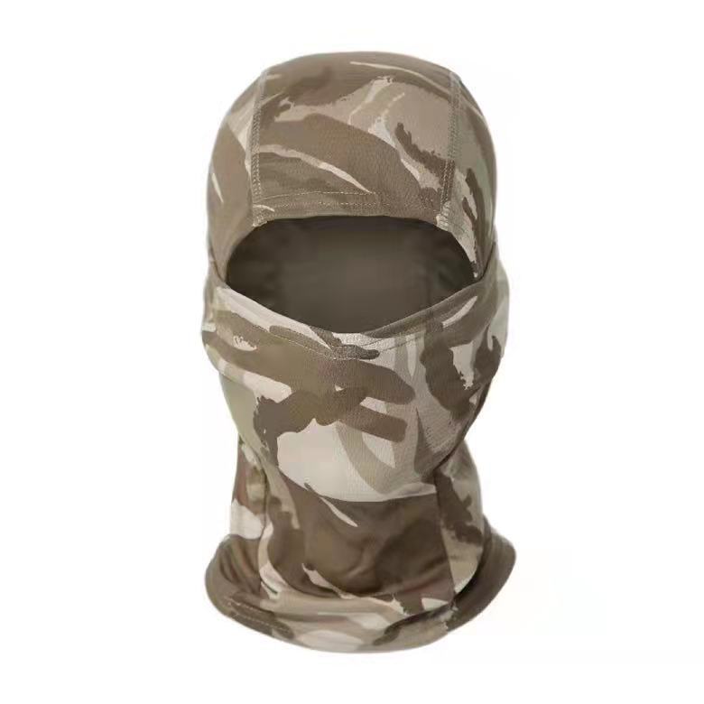 Cuello de camuflaje, casco de ciclismo de verano, pañuelo frío, babero a prueba de polvo, protector solar para hombres, máscara de pesca, cubierta facial