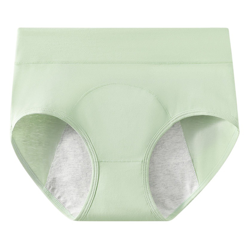 Período fisiológico ropa interior entrepierna de algodón de las mujeres cintura alta pantalones cortos de niña Tía grande período menstrual ropa interior tía a prueba de fugas