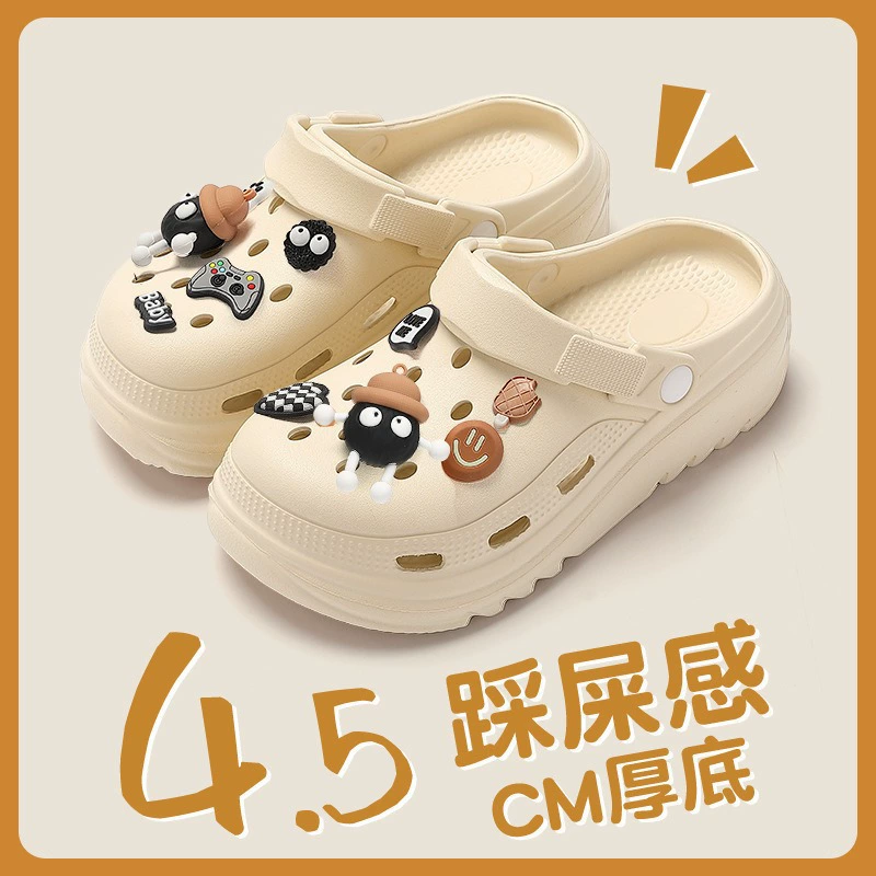 Удобные туфли-сланцы в clog-стиле для женщин, дышащая подошва, нескользящие, лето 2024, размеры 36–45