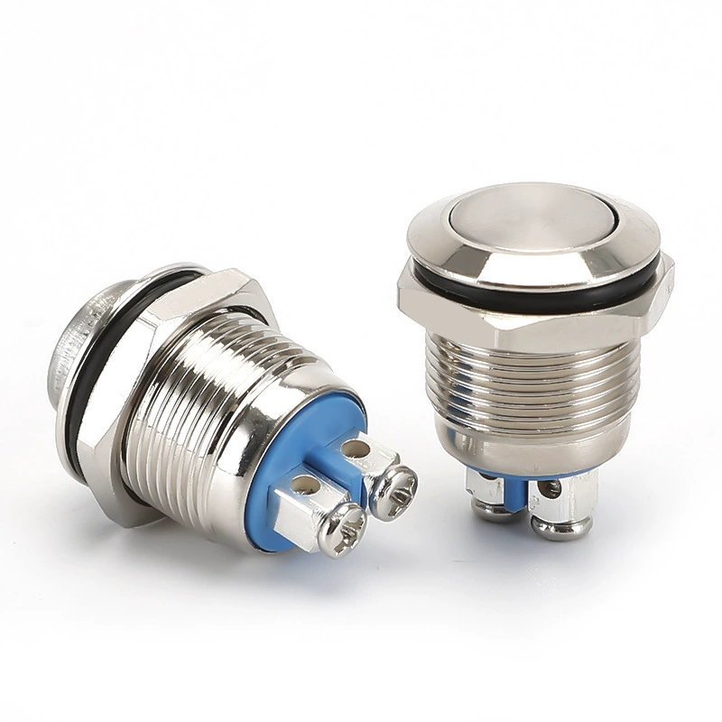 12 мм круглая металлическая кнопка сварки винт ножки самосброса нормально разомкаться пусковый переключатель