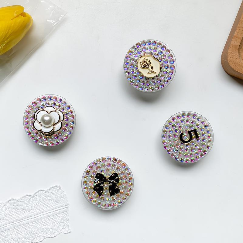 Suport airbag telefon Han, diamant de apă, floare de ceai de munte cu perle, arc de vânt interior, suport stabil pentru birou cu 5 compartimente, nișă_voghion.com