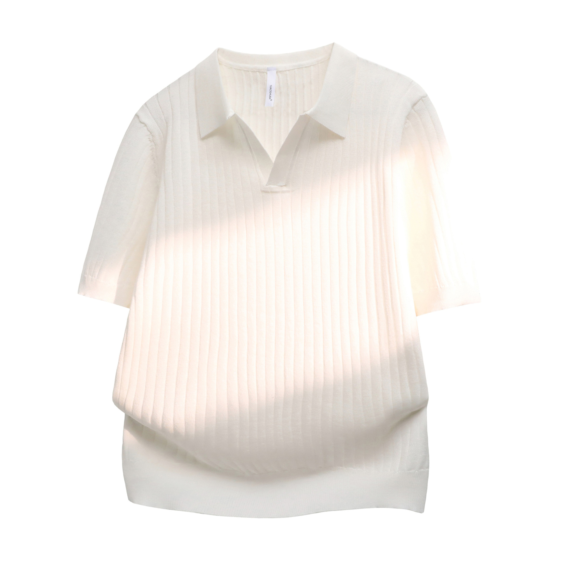 Polo camiseta de punto camiseta de manga corta hombre V-collar gaviota rayas viejas camiseta de hielo de viento de verano fábrica transfronteriza al por mayor