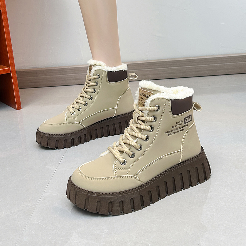 Stivali da donna Desert Boots Stivali da neve Sintetici Bohemian Punk Tacco medio Tacco alto Punta a punta Punta quadrata Calzature sportive da ufficio stringate_voghion.com