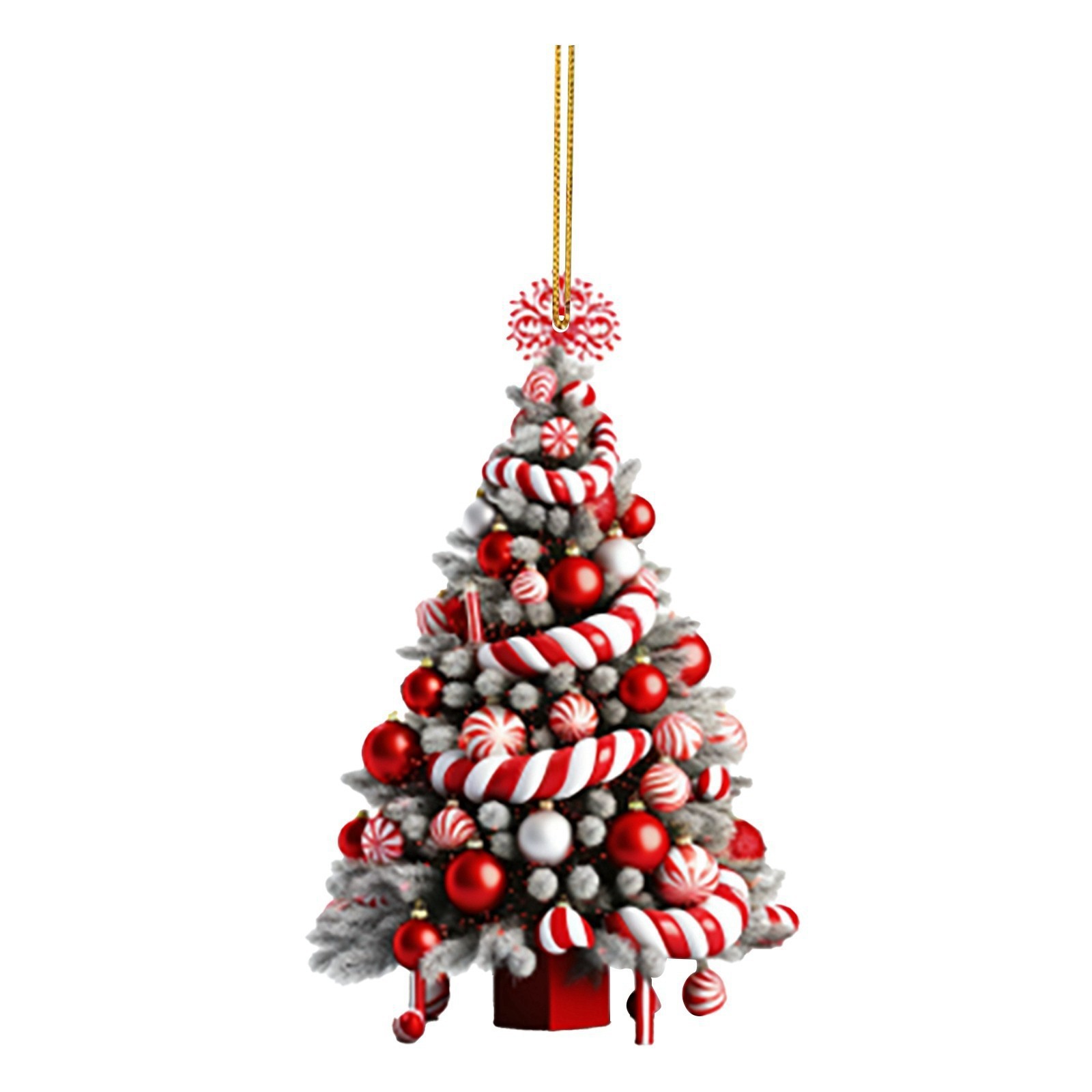 Árbol de Navidad transfronterizo colgante árbol de Navidad decoración navideña decoración acrílica plana decoración navideña para el hogar