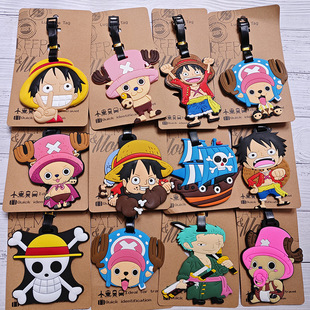 One Piece Solon Choba Pendant Luggage Jewelry PVC Soft Rubber Cartoon Cartoon Luggage Tag boarding pass