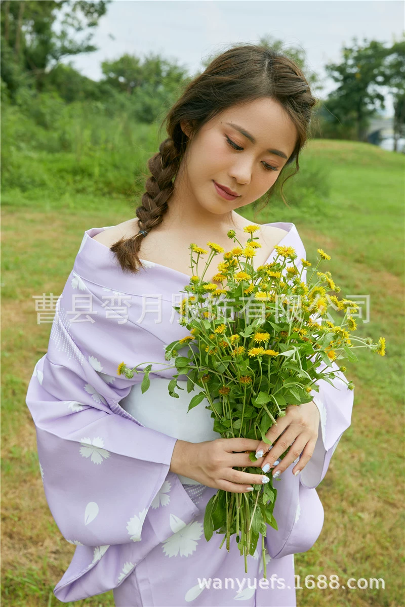Кимоно (God Girl) традиционный японский стиль для фотосессии, один размер, варианты банта или веера для талии