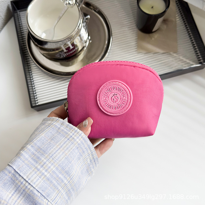 Monedero Mini de Mano para Mujer de Nylon con Cremallera para Uso Diario