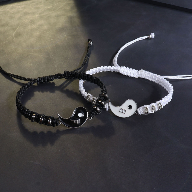 Cross-Border European and American Fashion Exquisite Best Friend Bracelet Simple Best Friend Bf Couple Friendship Bracelet