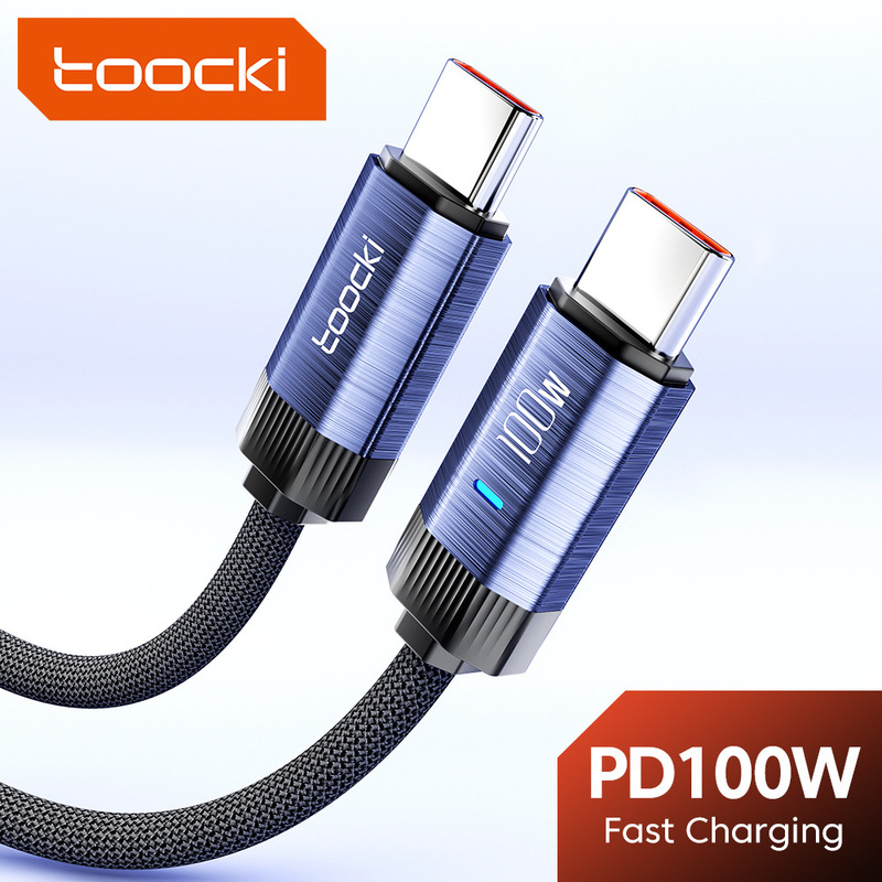 Toocki Pd100W Mobile Phone Data Cable 60Wtype-C Fast Charging Cable Suitable for Samsung Huawei Charging Cable
