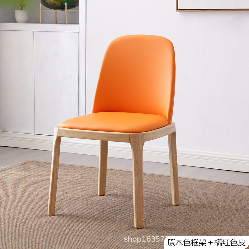 silla de comedor de madera sólida nórdica, silla de restaurante moderna y simple, silla de hotel, silla de respaldo de madera, silla octogonal