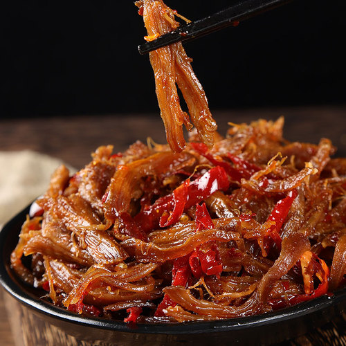 Sichuan Specialty Fried Snacks Wholesale Duck Meat Duck Strips Spicy Duck Meat Alcohol Pairing Manufacturer Direct Shipping