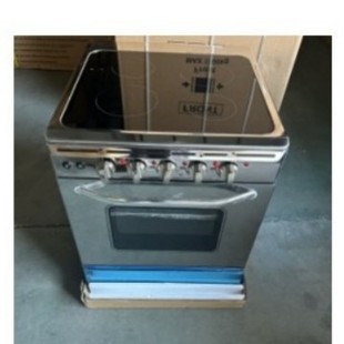 電烤箱連體烤箱220V四個電陶爐+電烤箱直立式嵌入式通電時發紅光