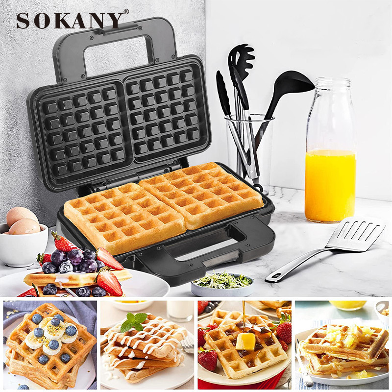 Foreign Trade Sandwich Maker Breakfast Machine Multifunctional Waffle Maker Toaster 225Sokany
