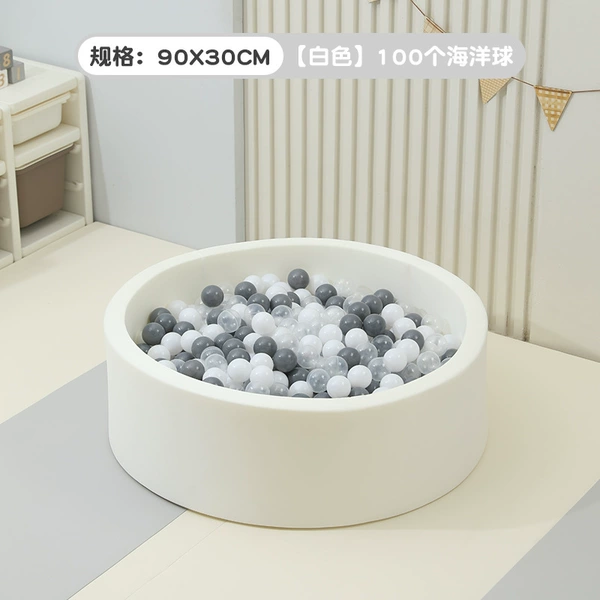 Beige ball pool, marine sponge carpet