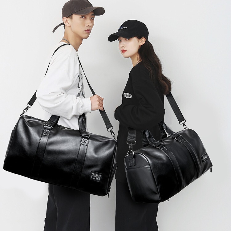 Business Travel Short Distance Fitness Bag Large Capacity Leather Men's Bag Crossbody Bag Luggage Bag Travel Handbag Travel Bag