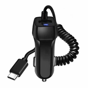 Type-C Avtomobil Şarjı Apple 17 Telefonlar üçün, İşıqlı, 3A Sertifikatlı USB