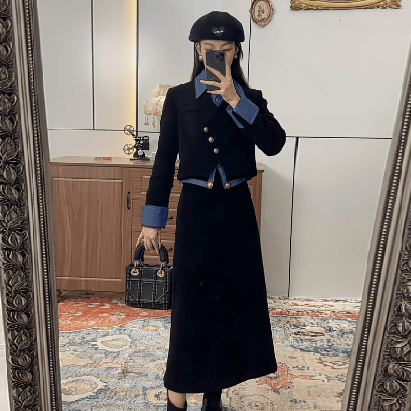 洋气高腰显瘦两件套2025新款春季法式赫本风气质时尚套装2105|undefined