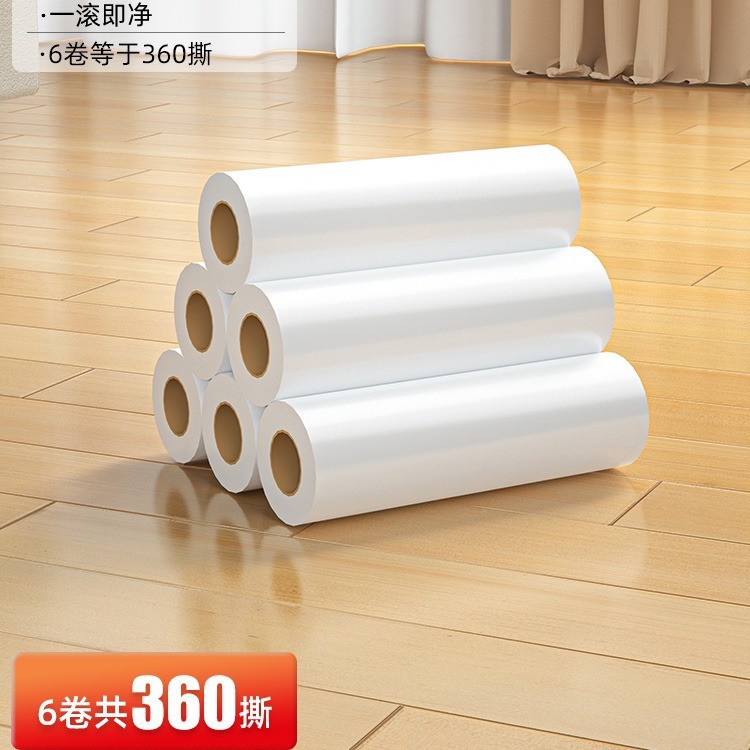 Roller stickler varilla larga barrido cabello magia mango largo rodante cepillo de piso limpieza de cama desgarrable reemplazo papel stickler